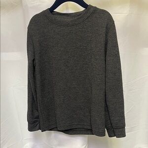 Three & Out boys Cozy Charcoal Long Sleeve waffle Tee for Kids size 5